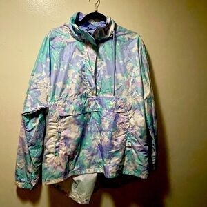 Lauren James pullover raincoat 
Size L
Camouflage green and purple